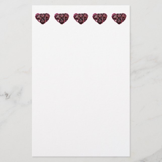 Papelería Corazón marrón del clavel (Anverso)