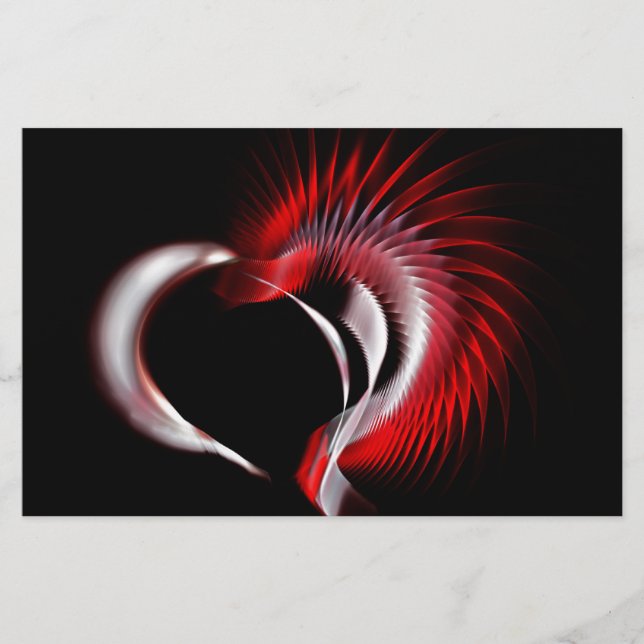 Papelería Corazón metalizado (Anverso)