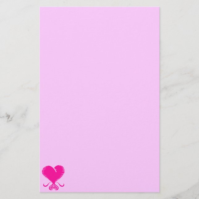 Papelería Corazón rosa (Anverso)
