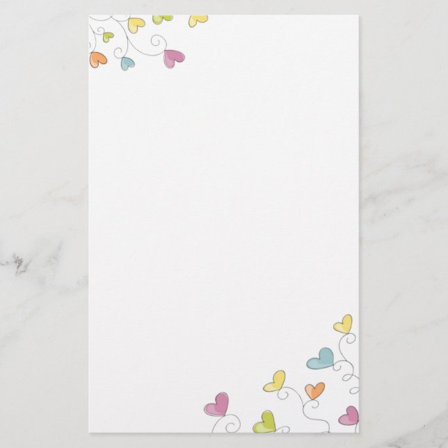 Papelería Corazones de la diversión (Anverso)