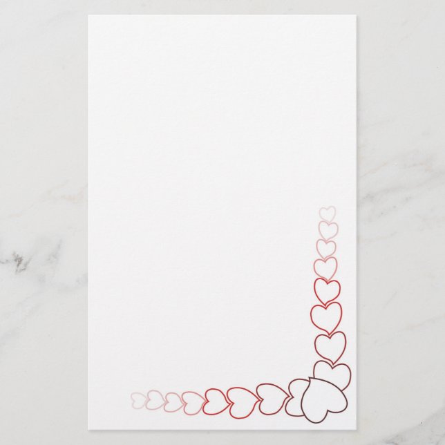 Papelería Corazones de lujo (Anverso)