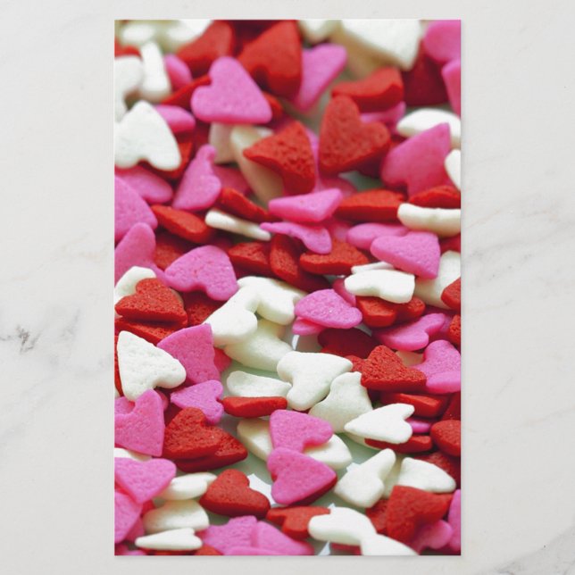 Papelería Corazones de San Valentín (Anverso)