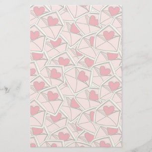 Papelería Corazones de San Valentín en sobres