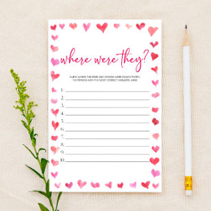 Papelería Corazones ¿Dónde Estaban? Juego de Despedida de So