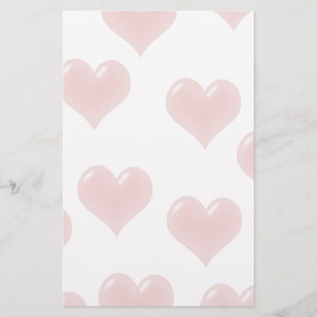 Papelería Corazones que caen (Anverso)