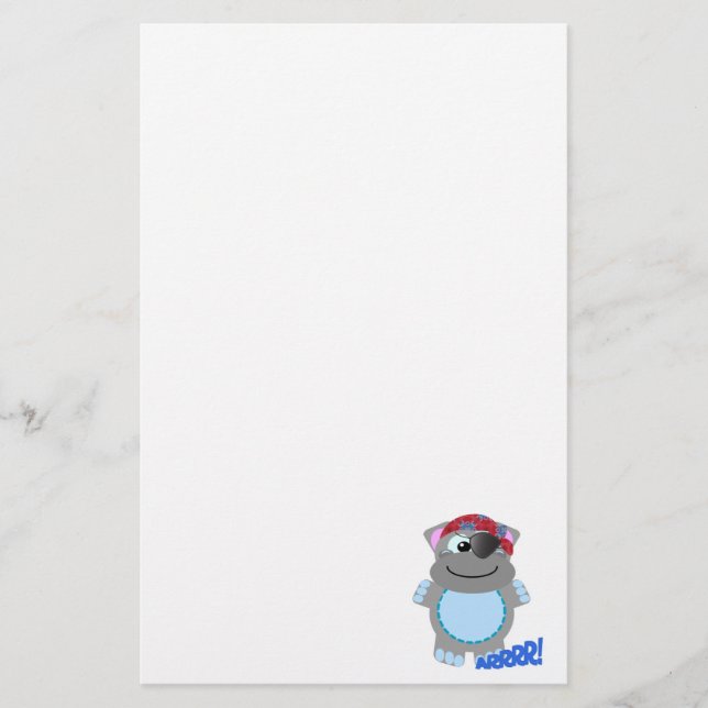 Papelería Corte Goofkins pirata hipopótamo (Anverso)