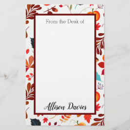 Papelería Cosecha otoñal personalizada