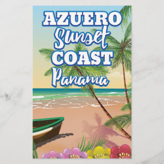 Papelería Costa Atardecer Azuero Panamá cartel de viaje play
