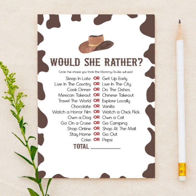 Papelería Cowboy Rodeo Prefiere Un Juego De Baby Shower (Subido por el creador)