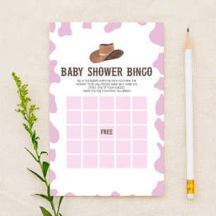 Papelería Cowgirl Rodeo Bingo Occidental Juego de Baby Showe