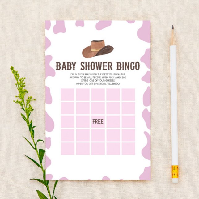 Papelería Cowgirl Rodeo Bingo Occidental Juego de Baby Showe (Subido por el creador)