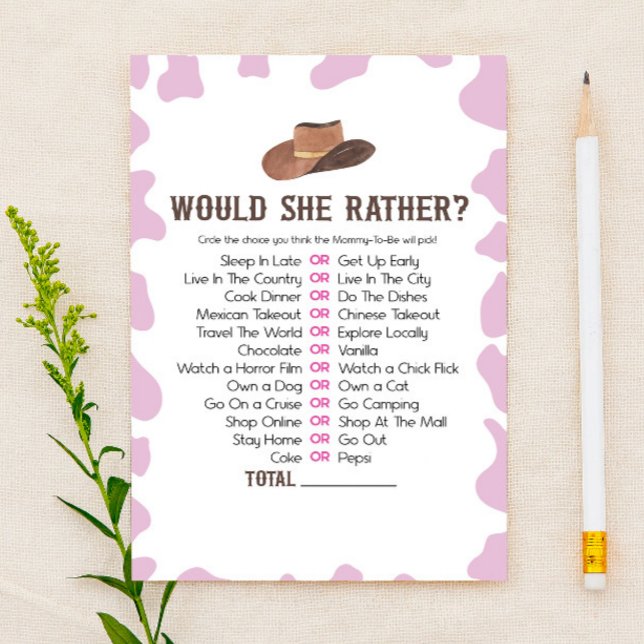 Papelería Cowgirl Rodeo Prefiere Un Juego De Baby Shower (Subido por el creador)