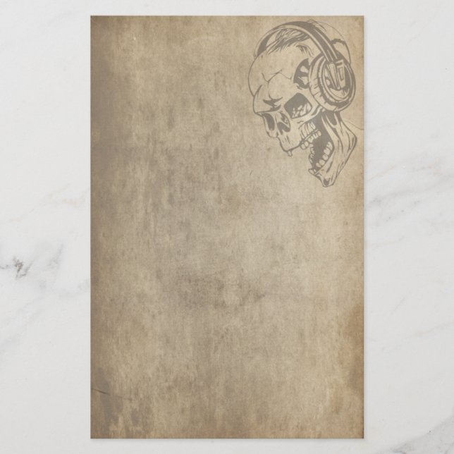 Papelería Cráneo gótico (Anverso)