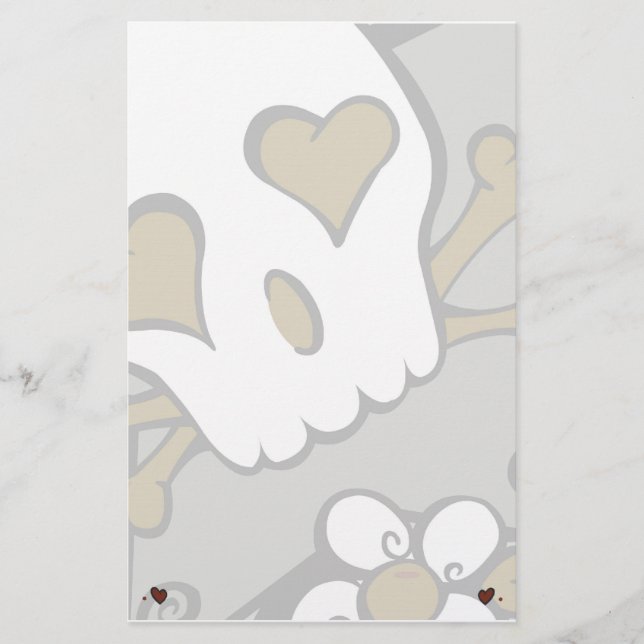 Papelería Cráneo urbano inmóvil (Anverso)