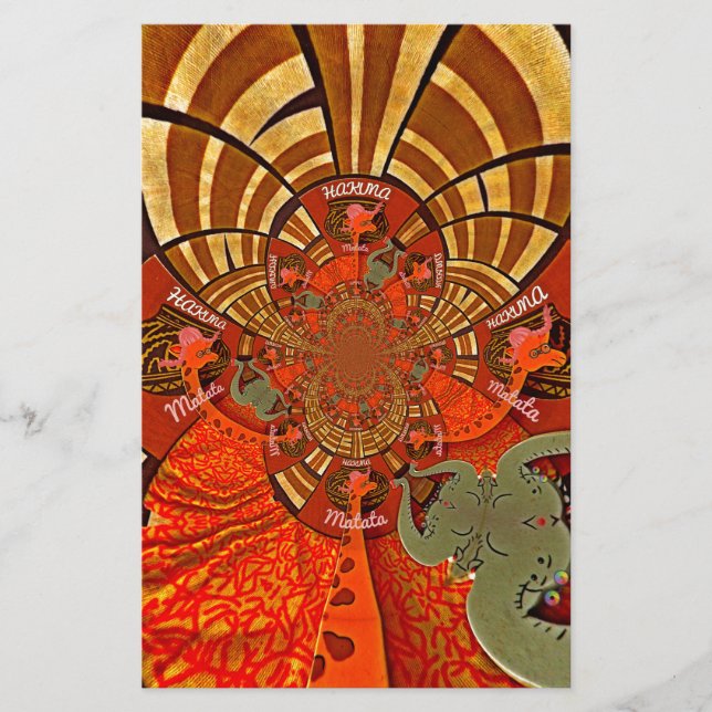 Papelería Crea tu propio diseño de arte de jirafa africano (Anverso)