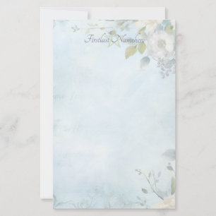 Papelería Crea tus Propios Jazmines Blancos Shabby Chic Azul