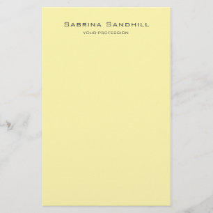 Papelería Cream Elegant Plain Simple Minimalista