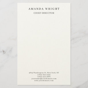 Papelería Creativo Sencillo Simple Blanco Atractivo Con Esti