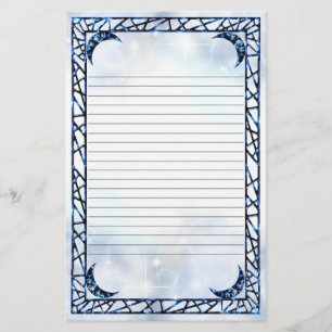 Papelería Creciente vertical azul eléctrico alineado