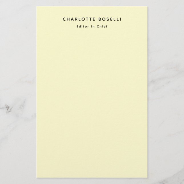 Papelería Crema profesional clásica minimalista (Anverso)