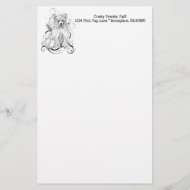 Papelería Crestado Chino Azul NB (Anverso)