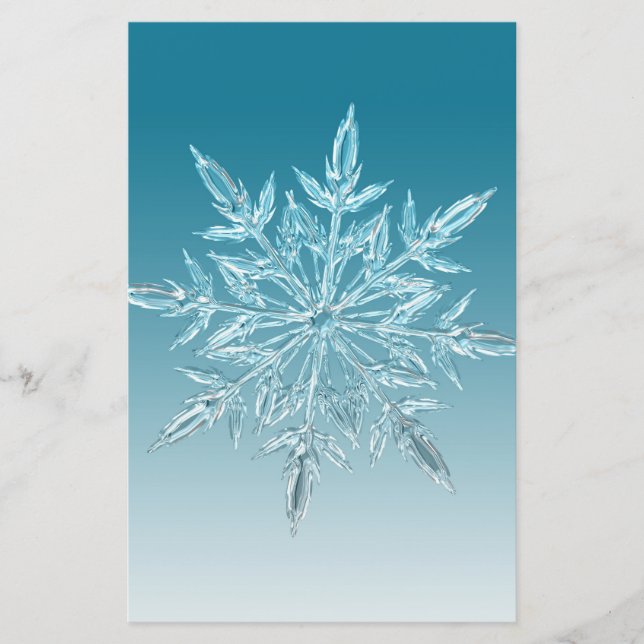 Papelería Cristal de hielo azul (Anverso)