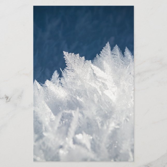 Papelería Cristales de hielo de invierno (Anverso)