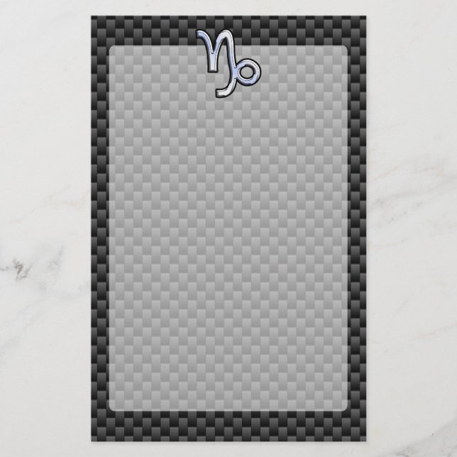 Papelería Cromado como Rótulo Capricorn Fibra de Carbono Neg (Anverso)