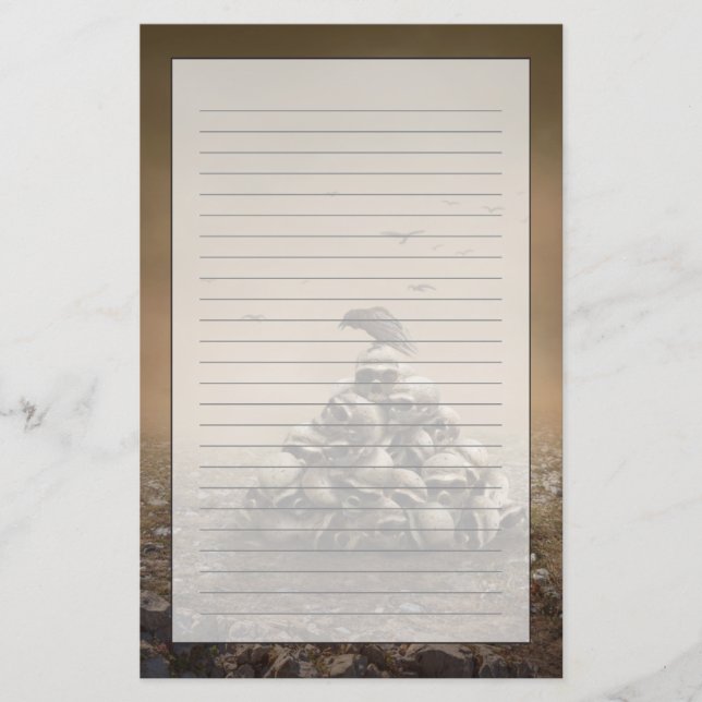 Papelería Crow Sentado En Un Pile De Cajas (Anverso)