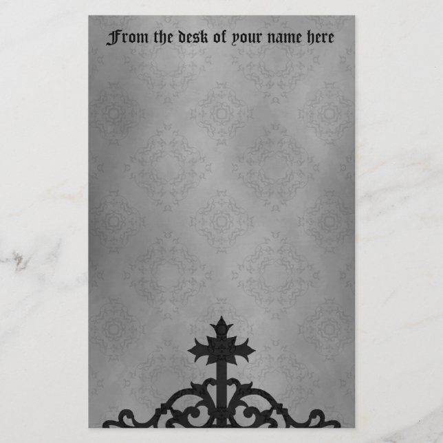 Papelería Cruce de la puerta del cementerio gótico (Anverso)