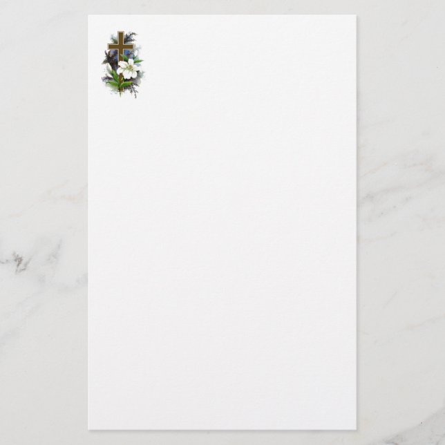 Papelería Cruz del cristiano del oro (Anverso)