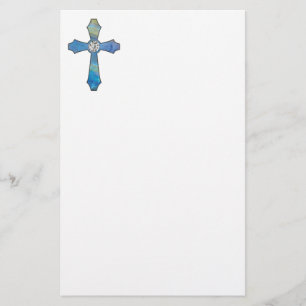 Papelería Cruz del ópalo y de la joya del diamante inmóvil
