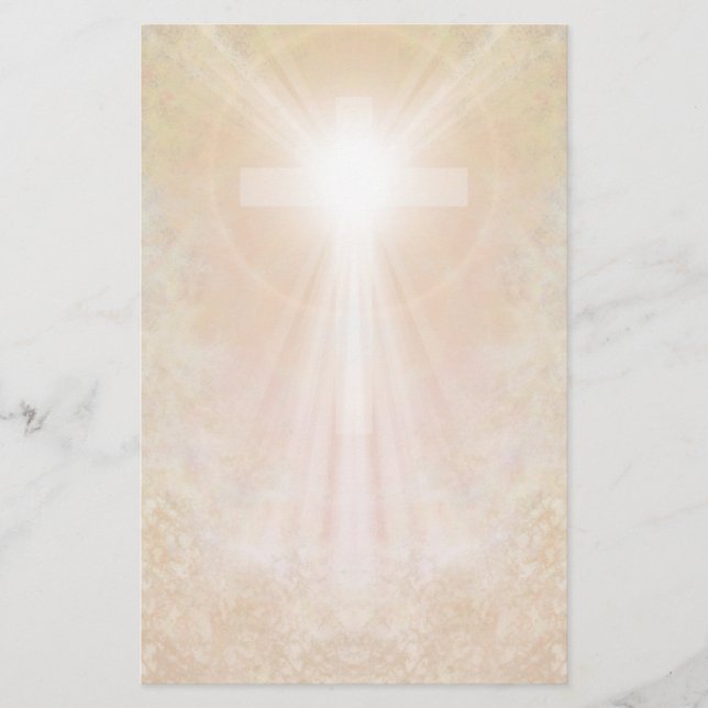 Papelería Cruz en efectos de escritorio del oro (Anverso)