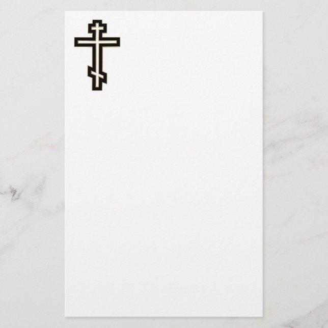 Papelería Cruz ortodoxa rusa (Anverso)