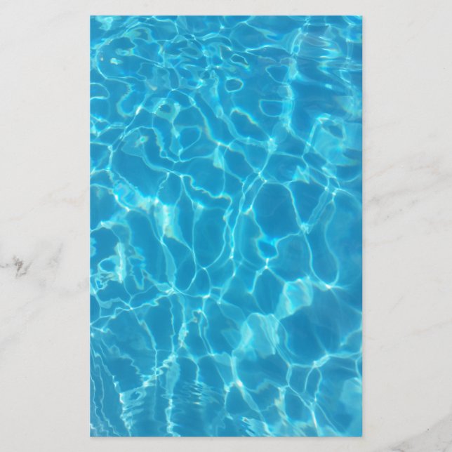 Papelería Crystal Clear Sky Blue Pool Water (Anverso)