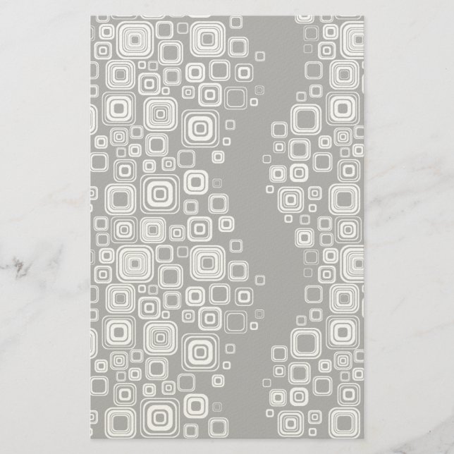 Papelería Cuadrados negros y blancos retro (Anverso)