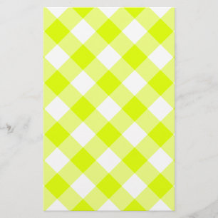 Papelería Cuadros amarillos chartreuse