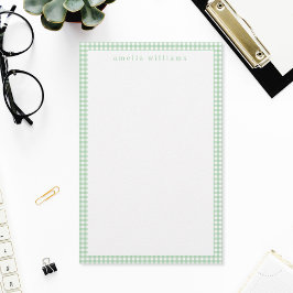 Papelería Cuadros de Gingham Verde