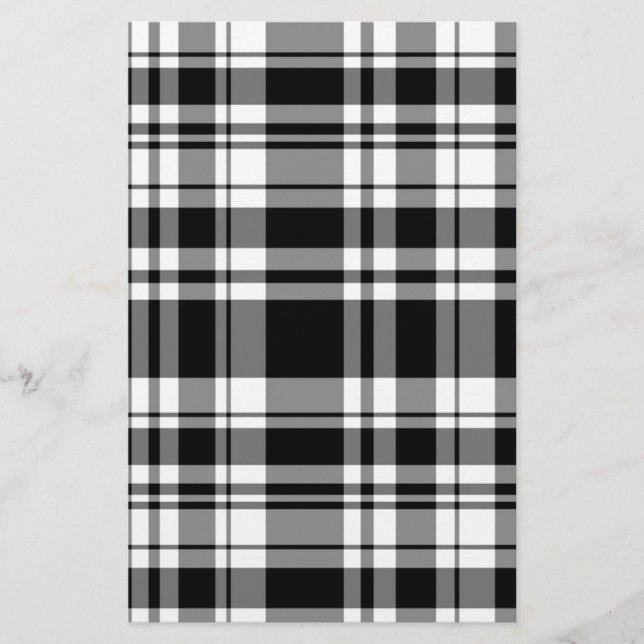 Papelería Cuadros negros y blancos (Anverso)