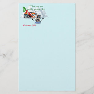 Papelería Cuando usted está en Santa travieso enumere
