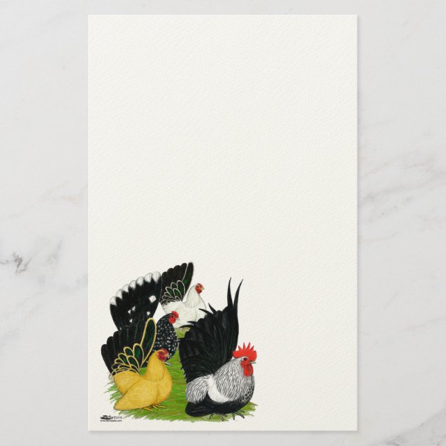 Papelería Cuarteto Bantam japonés (Anverso)