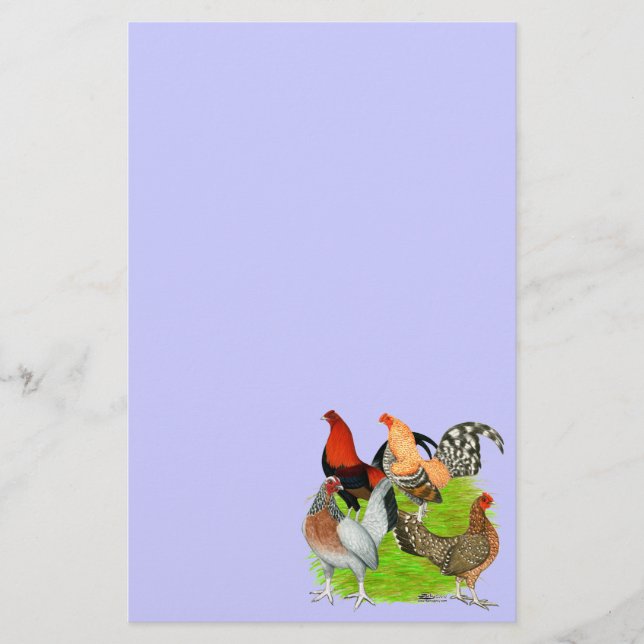 Papelería Cuarteto de Old English Game (Anverso)