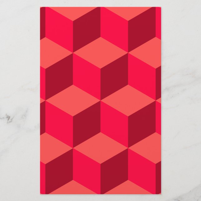 Papelería Cubos rojos (Anverso)