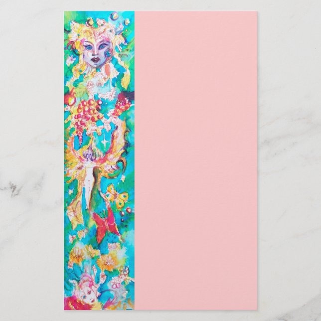Papelería CUENTO DE HADAS DE UVA, rosa (Anverso)