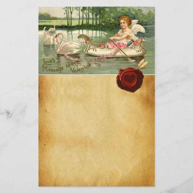 PAPELERÍA CUPIDA DE VALENTINA, BOMBARDEADA POR SWANS, SELLO  (Anverso)