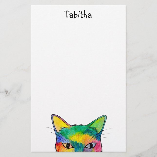 Papelería Curiosa historia del gato arcoiris (Anverso)