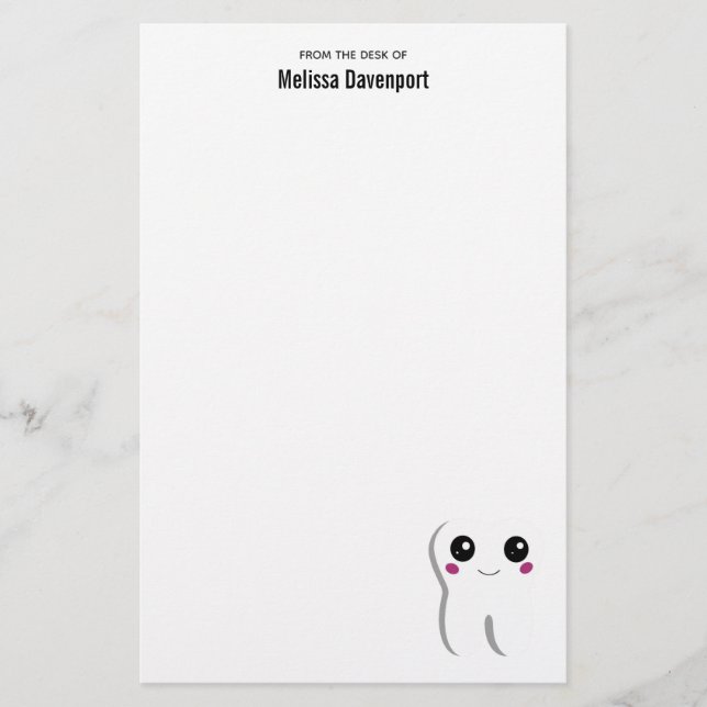 Papelería Cuta dental dental dental sonriente feliz (Anverso)
