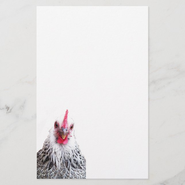Papelería Cute Bantam Cochin Hen Photo Stationery Paper (Anverso)