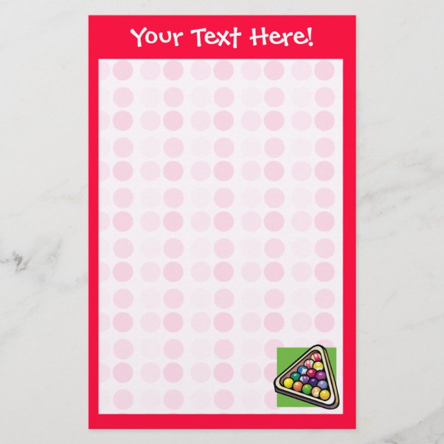 Papelería Cute Billiards (Anverso)