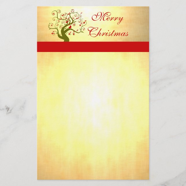 Papelería Cute Bird Swirl Tree Regalos e Invitaciones (Anverso)